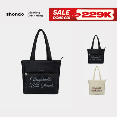 Túi Tote "Comfortable With Friends" Năng Động, Siêu Nhẹ Ver 2 Shondo Nhiều Màu