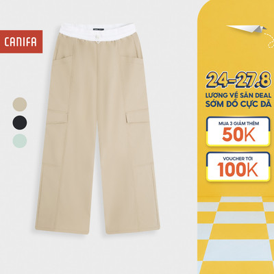Quần dài nữ CANIFA túi hộp dáng suông 6BP26S006