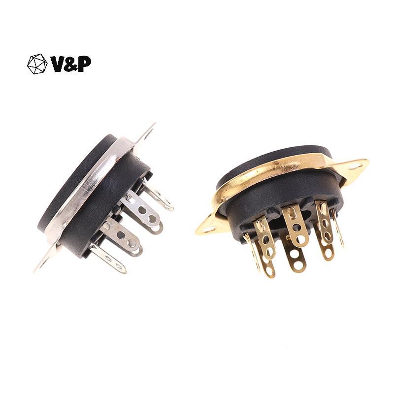 V & P Chassis Mount 8pin Bakelite Tube Soet Base Cho 6550B 6CA7 EL34 6L6 KT88 Vintage AMP DIY