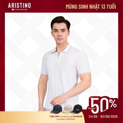 Áo Polo Trắng Nam Aristino Organic Cotton Hiện Đại, Thể Thao, Dễ Phối Đồ - APS206AS0E