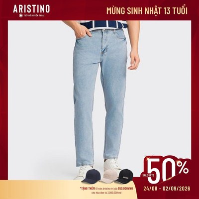 Quần bò nam M INSIDMEN dáng cropped năng động, trẻ trung, phong cách IJN0430Z