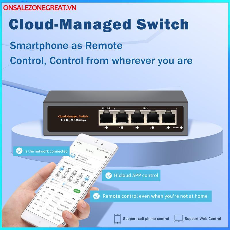Ons Hi-S21-5G Cloud Managed Ethernet Switch, WEB / APP Cloud Managed Gigabit Ethernet Network Switch