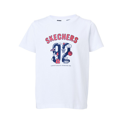 Áo Thun Tay Ngắn Trẻ Em Skechers Basketball Short Sleeve Tee - SL324K342-00GK Online Sale