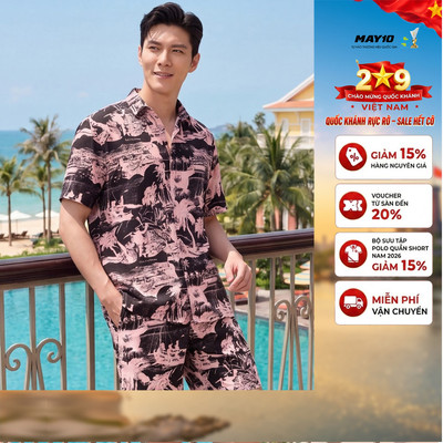 Bộ quần áo lanh nam May 10 mã 060126245ON 5