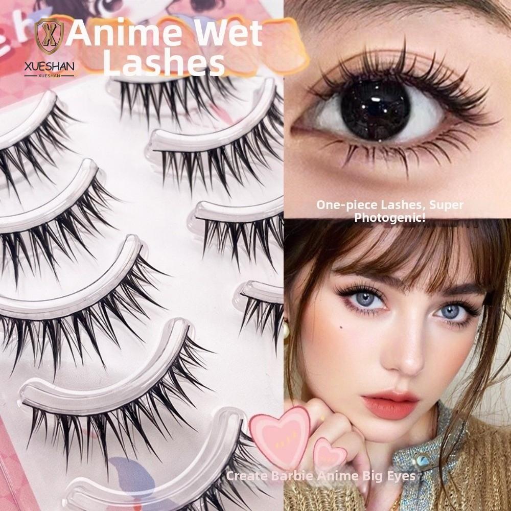 XUESHAN Anime Phim Hoạt Hình Lông Mi Giả, Dễ Mặc 7-14MM DIY Mi Nối Dài, Trang Điểm Mắt Quỷ Đen Hợp T