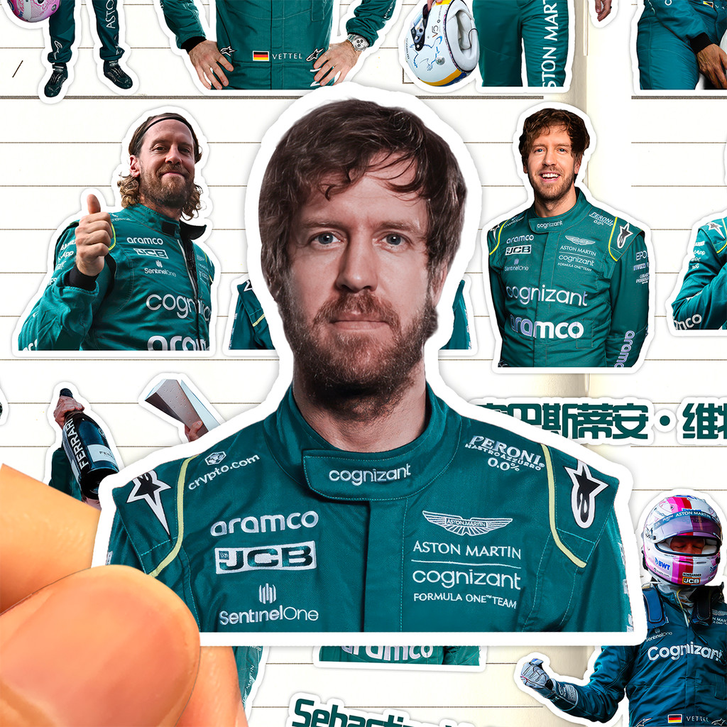 Sebastian Vettel Sticker HD Chống nước Aston Martin F1 Fleet Sebastian Vettel