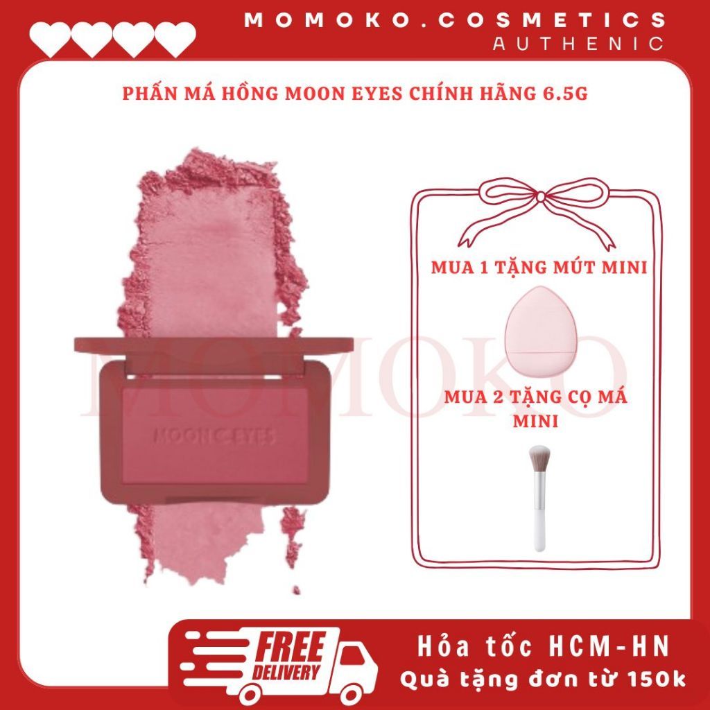 61 Má Moon Eyes Phấn Má Hồng MOONEYES BLUSH Dạng Bột má hồng mooneyes Color Romantic Collector Matte