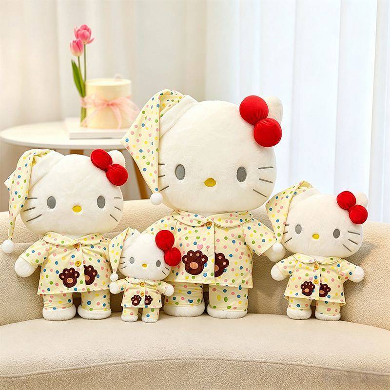 Pajamas Hellokitty Doll Dot Nightcap Hello Kitty Plush Doll Girl's Favorite Pillow c41Y