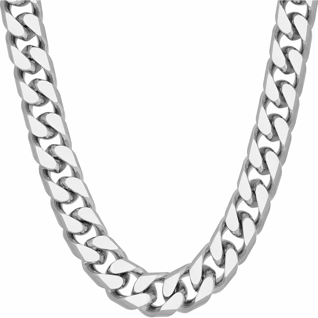 LIFETIME JEWELRY Miami Gold Cuba Link Chain dành cho nam - Square Cut Real 24K Gold Plated Curb Chai