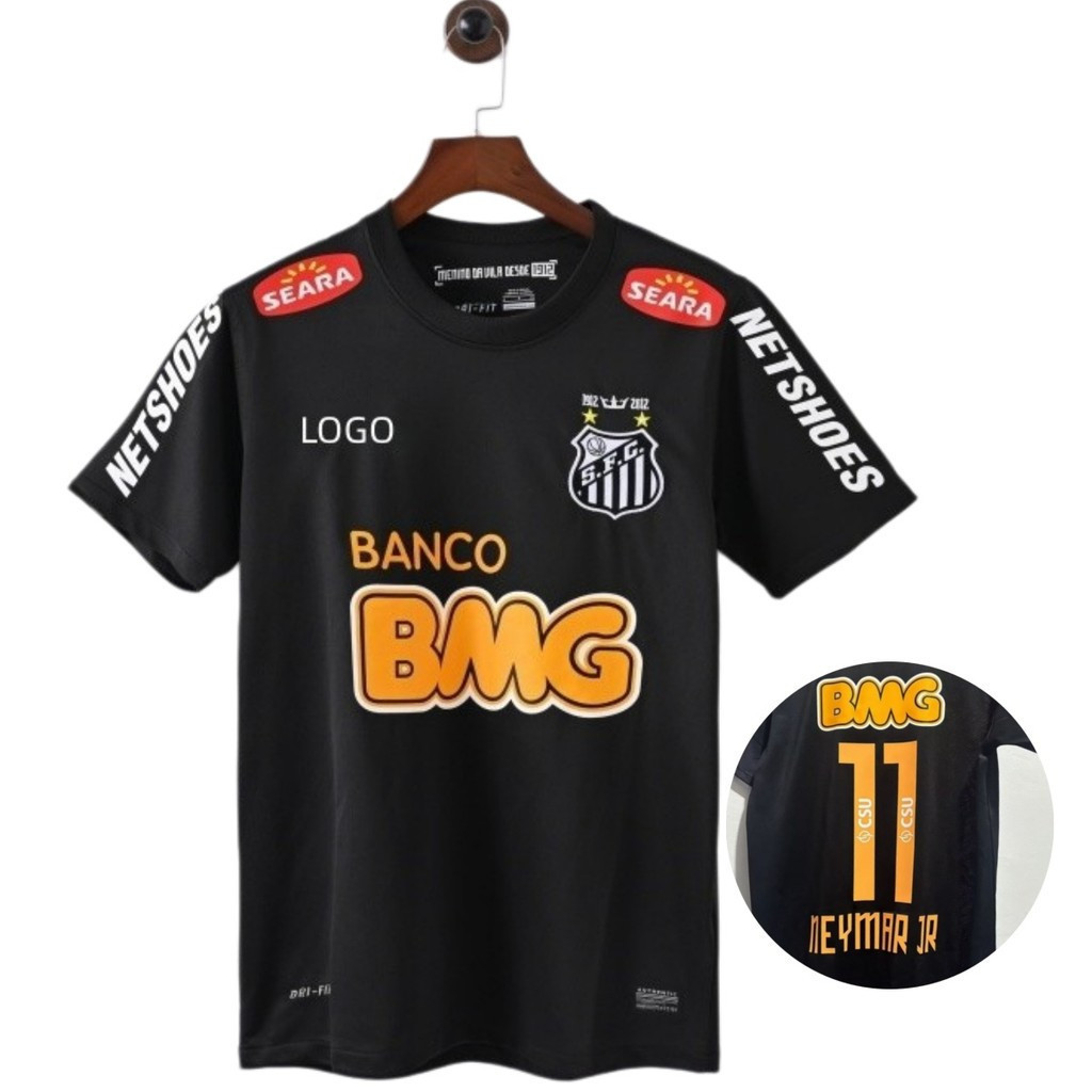 2012 / 13 Santos Away Retro Edition Jersey Áo thun nam tay ngắn 11 NEYMAR JR
