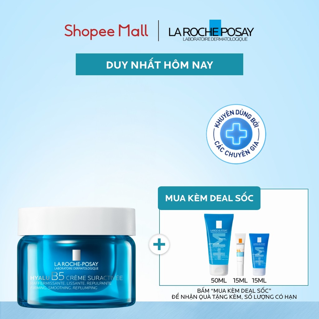 [MỚI - 3 LOẠI HA] Kem dưỡng ẩm và mờ nếp nhăn La Roche-Posay Hyalu B5 50ml