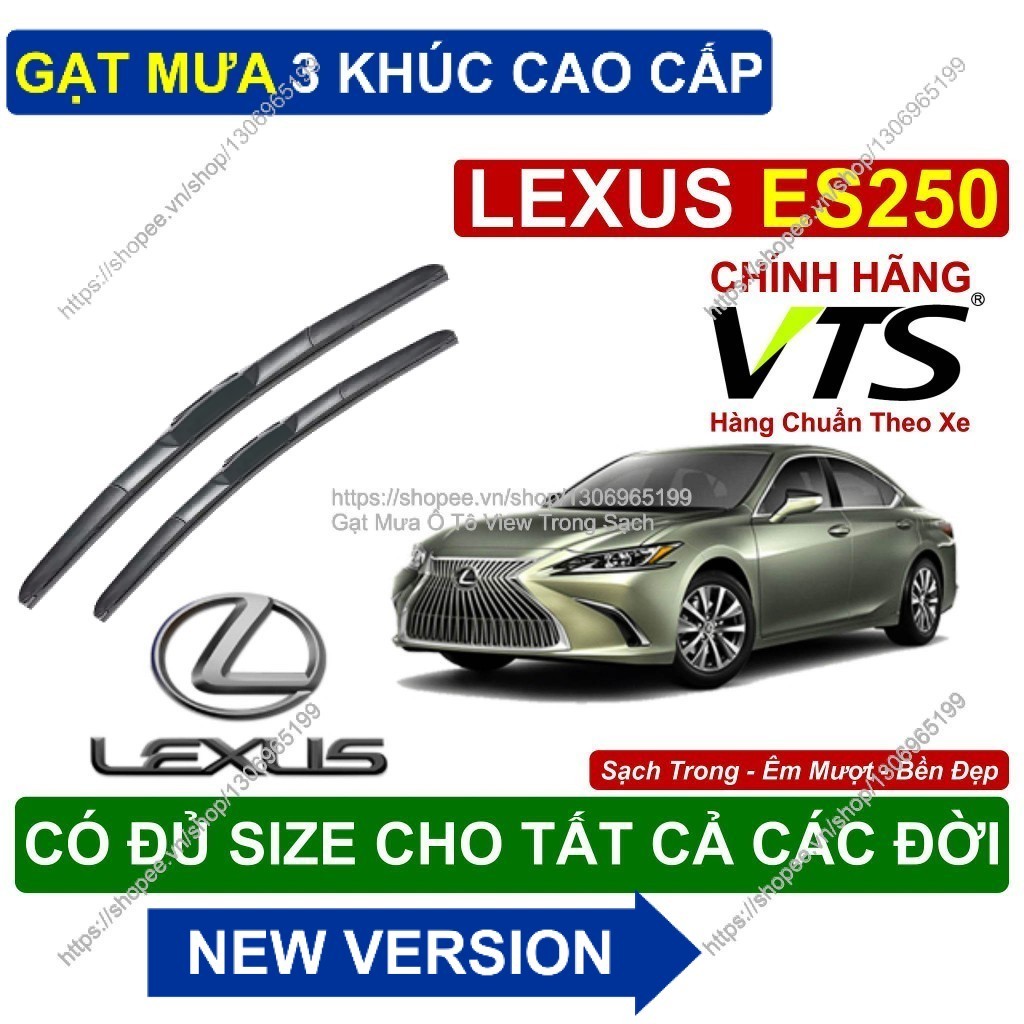 Gạt Mưa 3 Khúc Kính Lái Lexus ES250- Cặp Gạt Mưa  Kính Lái Cho Các Dòng Xe Lexus ES250