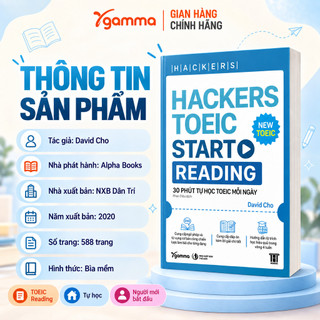 Sách - Hackers Toeic Start Reading - 30 Phút Tự Học TOEIC mỗi ngày (Gamma Books)