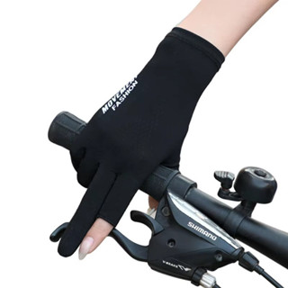  Găng Tay Chống Nắng Nữ Thời Trang Mùa Hè Ice Silk UPF50+ Vải Lụa Đá Mỏng Nhẹ Thoáng Khí Đi Xe Máy Cảm Ứng 