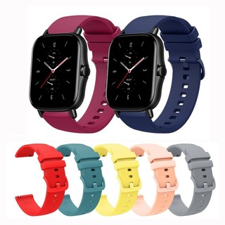 Dây đeo silicon 20mm cho Huami Amazfit GTS2 GTS4 mini GTS3 GTS2e Neo GTS 2 3 4 2e Active Active2 Active3 Dây đeo cổ tay thể thao chống nước mềm cao cấp
