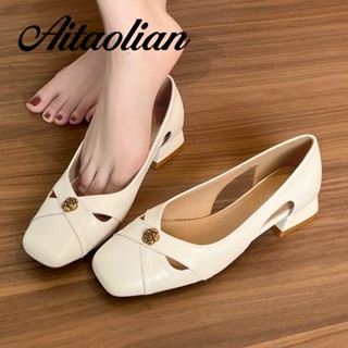  Da Thật Chính Hãng 3cm Đế Bằng Vuông Nữ Giày Nữ Giày Thời Trang Giày Cao Gót Phong Cách Anh Giày Da Nữ Loafers Lolita 
