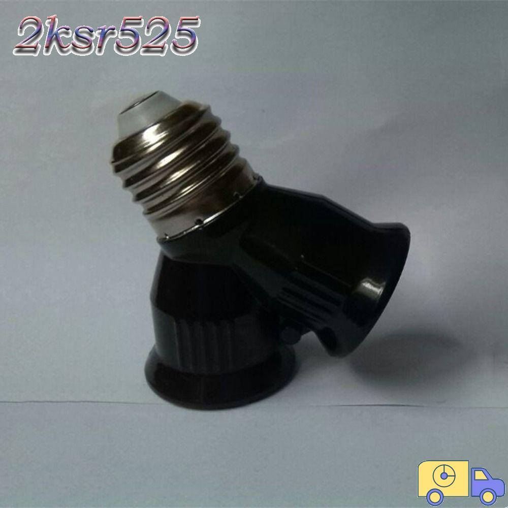 Ổ cắm bóng đèn 2KSR525 E27, có vít chống cháy E27 ĐẾN 2E27, Đế LED màu đen PC cặp song sinh bền bỉ E
