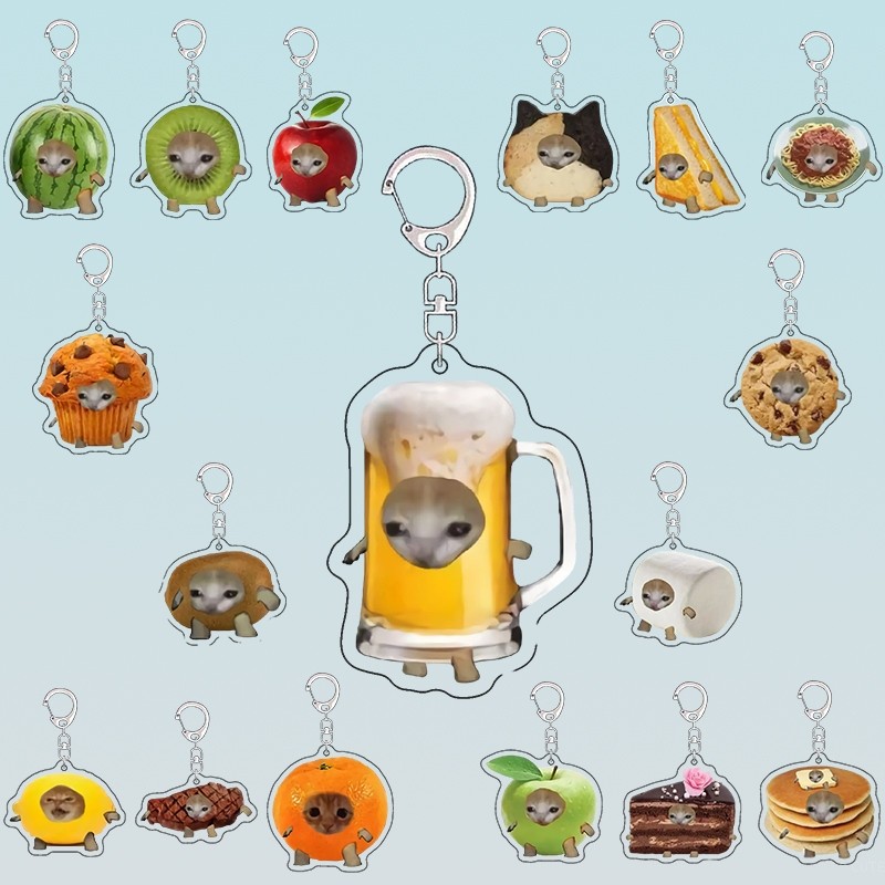 Funny Cat Keychain Student Gift Bag Lanyard Women's Bag Charm Pendant Cute Things Cheap Gift For Bes
