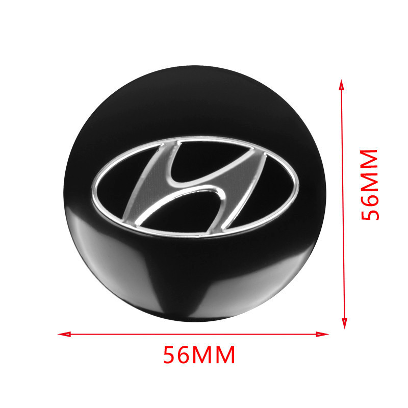 Logo 56mm  Biểu Tượng Huy Hiệu Dán Cho Xe Hyundai Santa Fe Sonata Solaris Azera Creta Tucson Veloste