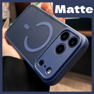 Vỏ Mới 17 Màu Xanh Sâu Chống Sốc Matte Ốp lưng iPhone 17 16 15 14 13 12 11 Pro max Plus Air Hard Case Deep Blue 17Pro Ốp Lưng PC Từ Tính 