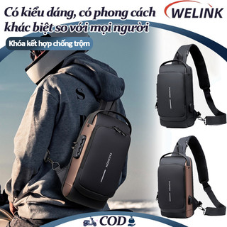 Túi Đeo Chéo Nam Cao Cấp-Welink,Chống Nước Khóa Số Chống Trộm,Nhẹ nhàng, Cổ điển, bền bỉ