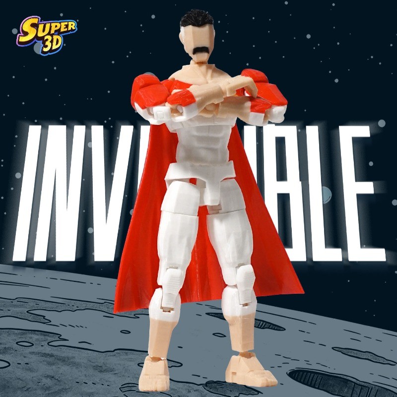 Mới 3D In Hình Nhân Vật Hành Động Invincible 3.0 Omni-Man Dummy13 Multi-Jointed Shapeshift Anime Man