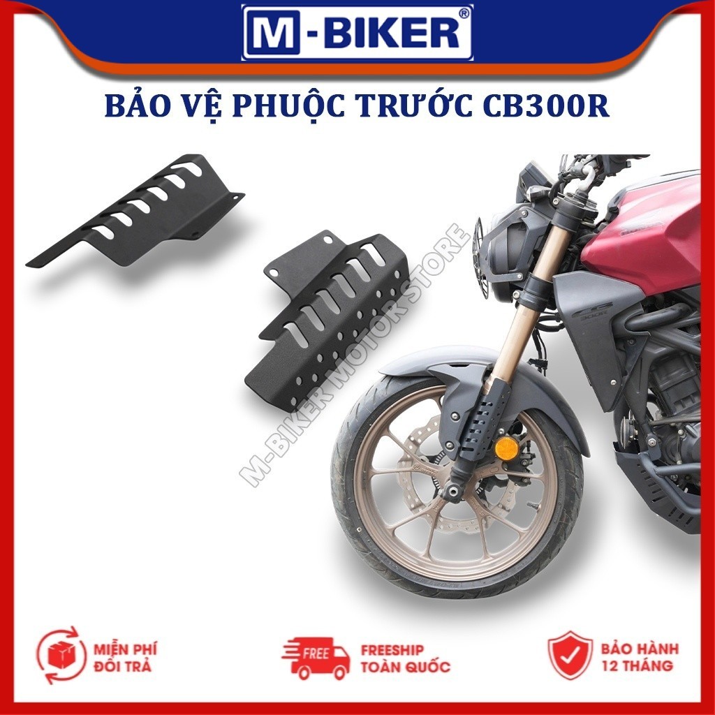M-Biker | Bảo vệ phuộc CB300R, Ốp phuộc CB300R, Bảo vệ phuộc trước CB300R - Chất liệu thép