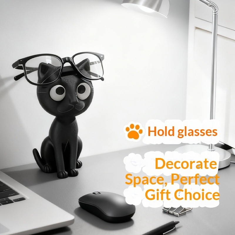 Best-selling cat-shaped glasses stand 3D printed desktop storage rack creative home fun decoration