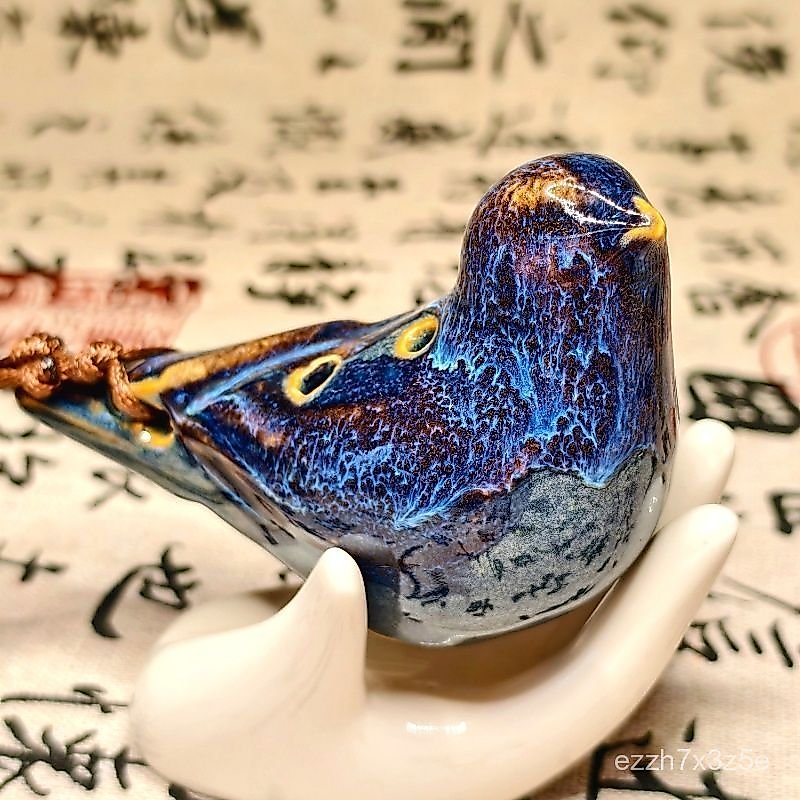 Kèn Ocarina 6 lỗ hình chim nhỏ bằng gốm sứ tone AC nhạc cụ thổi hơi mini dễ thương cho trẻ em người 