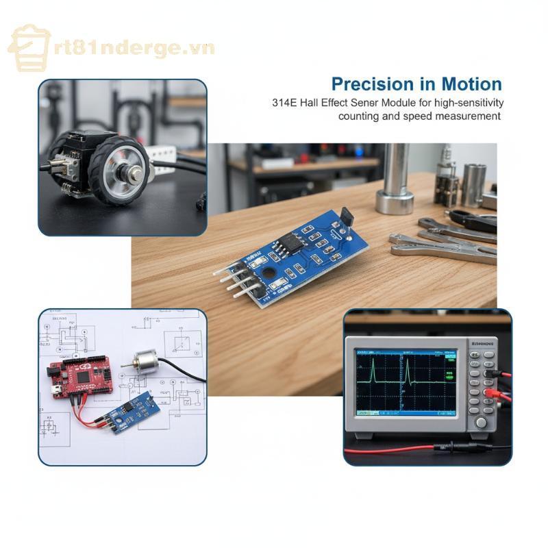 GE Hall Cảm Biến Mô Đun Đo Tốc Độ Động Cơ 3144E Cảm Biến Tốc Độ Mạch Mở Đơn 3144 Cảm Biến Đếm A3144 