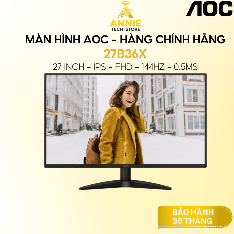 Màn hình AOC 27B36X 27inch IPS 144Hz FullHD - Hàng chính hãng