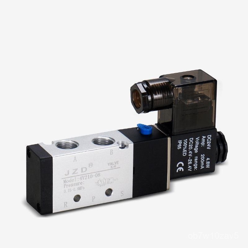 Nhóm van điện từ4V210-08B 4V110-06 24V Van điện từ khí nén, nhóm van khí nén6/7/8/10Vị Trí