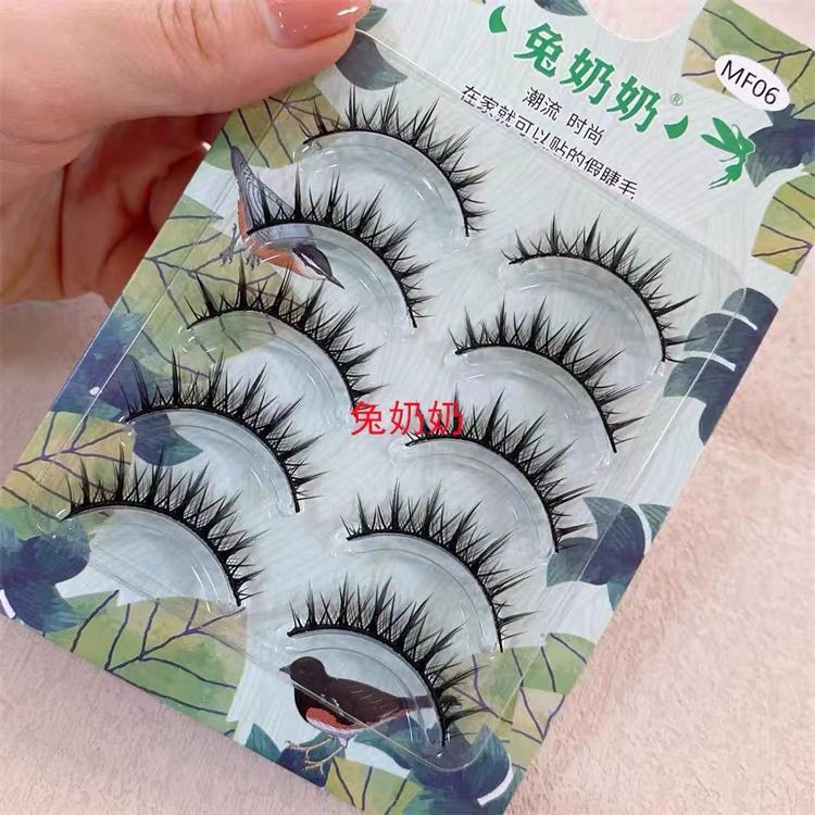 Granny Rabbit MF06 Hard Terrier Đôi Mí Mắt Châu Âu Mỹ Lông Mi Giả Cổ Tích Dày Quỷ Nhỏ cos Lông Mi Gi
