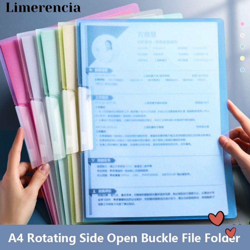 Thư mục tập tin LIMERENCIA, Clipboard PP Loose Leaf A4, Khóa xoay bên mở Loose Leaf File Binder Busi