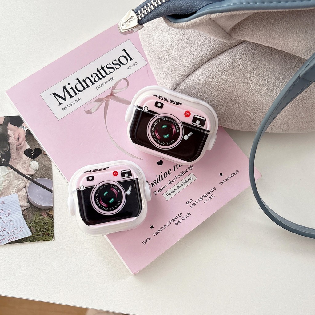 Retro Cổ Điển Thiết Kế Camera Họa Tiết Tai Nghe Dành Cho AirPods 4 AirPods 3 Pro 2 Pro AirPods 3 Air