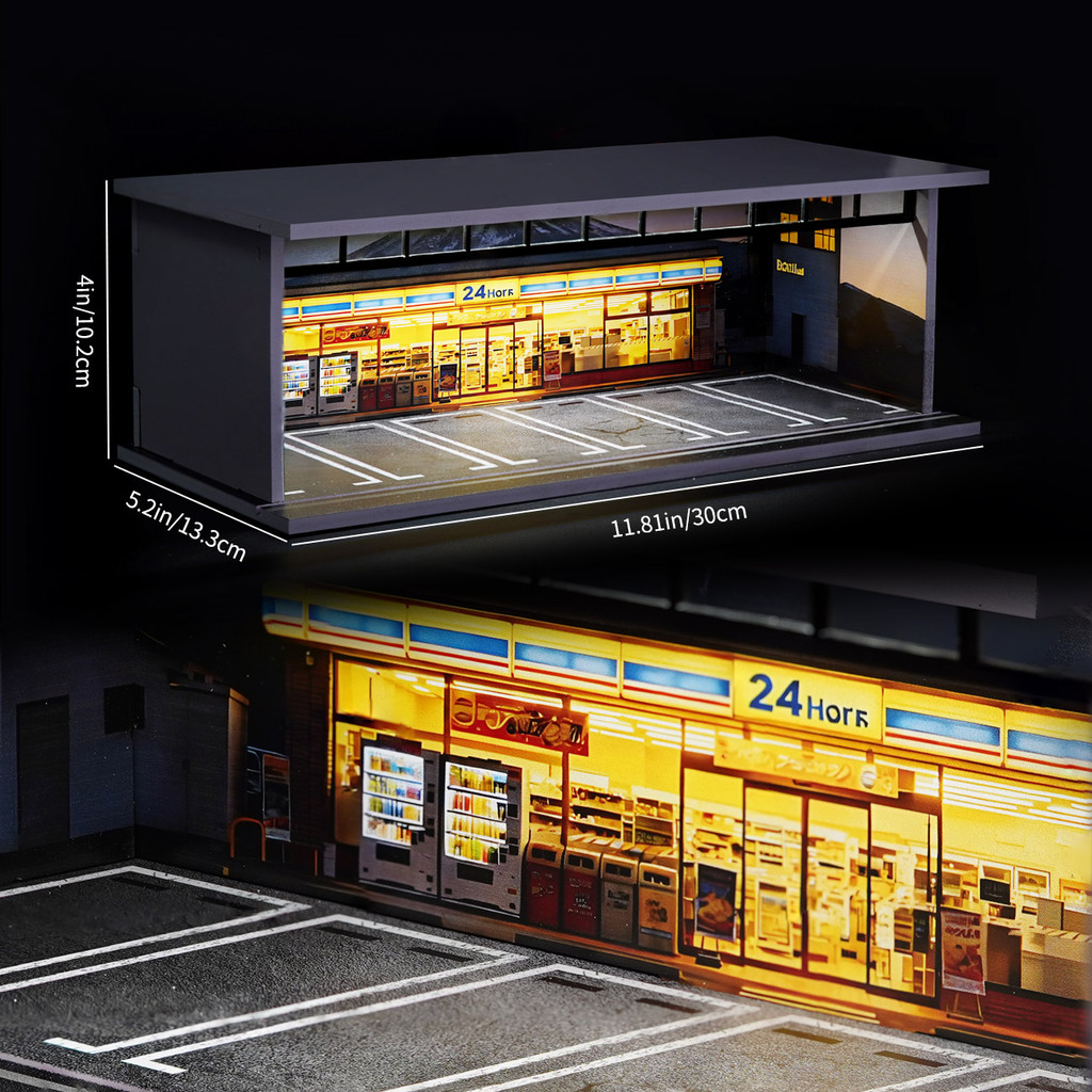 Mô Hình Bãi Đỗ Xe TOMI 1:64 Có Đèn Garage Mô Hình Bãi Để Xe Mô Hình Quà Tặng Trao Đổi