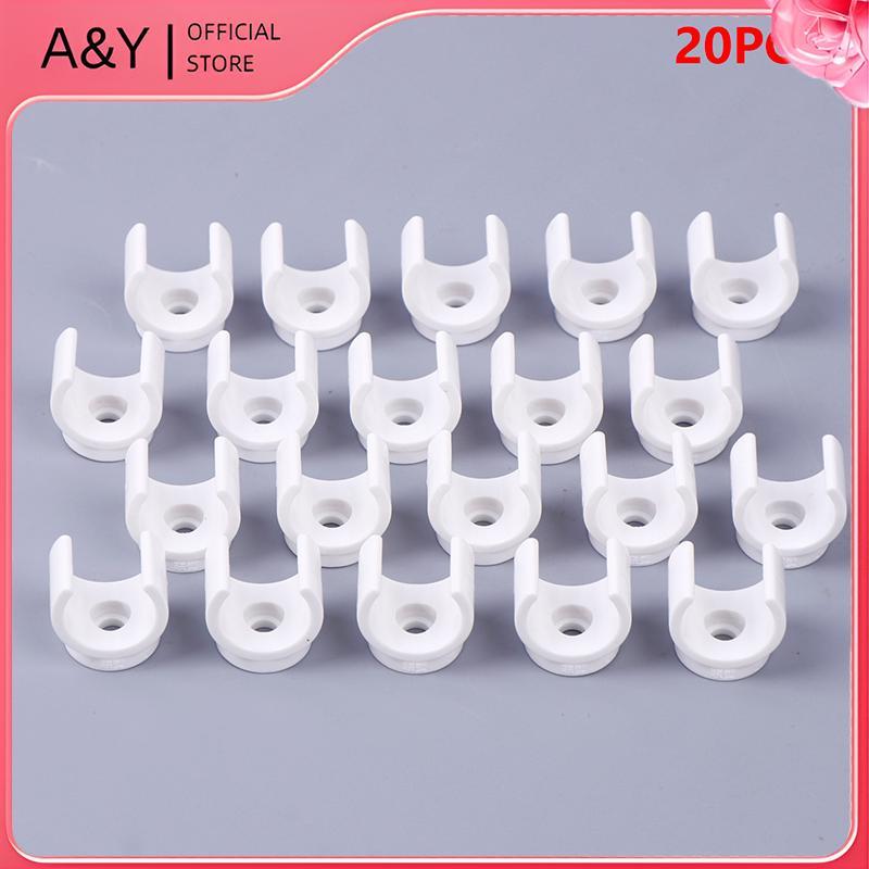 A & Y 20 Cái 20mm PVC Kẹp Nước Kẹp Đầu Nối Phù Hợp Cho 0.5 / 0.79 Inch OD Khay TV Ống Móc Treo Ống H