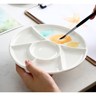 khay pha màu bằng sứ - palette pha màu