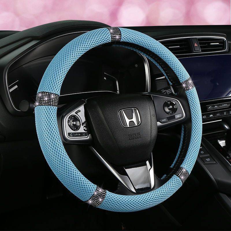 Summer Ice Silk Car Steering Wheel Cover Sweat-Absorbent Breathable Fashion Cute Four Seasons Univer