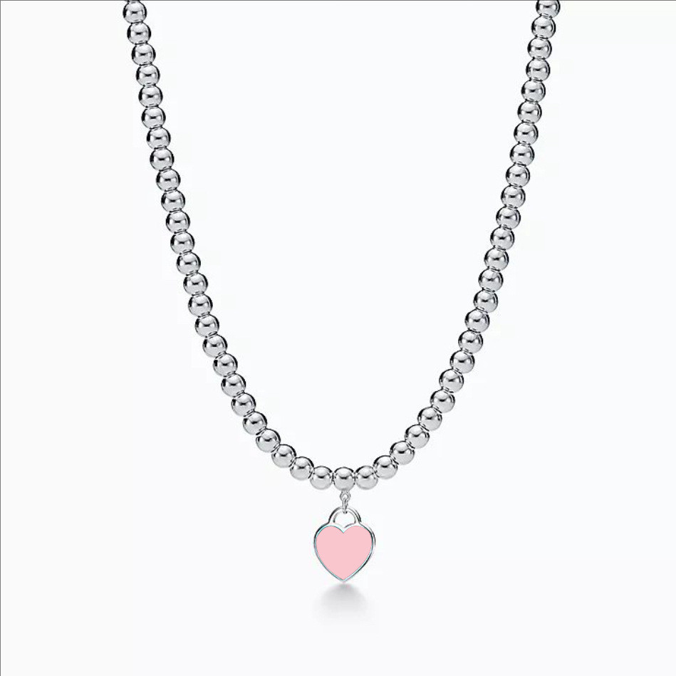T Heart-shaped enamel cross chain necklace for women, heart-shaped bead and Buddha bead necklace, fa