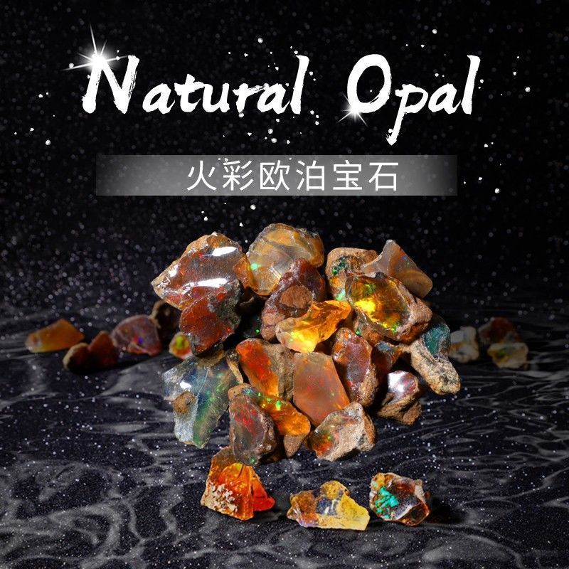 Chính Hãng Lửa Opal Đá Thô Đồ Trang Trí Úc Opal Đá Thô Pha Lê Quặng Giảng Dạy Mẫu Đá Quý Màu 7.13