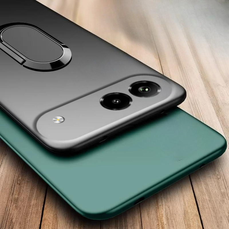 Dành Cho ZTE Nubia Air Pro Ốp Lưng Nhẫn Kim Loại Chân Đế Ốp Lưng Điện Thoại Giá Đỡ Ô Tô Mờ Mềm Silic