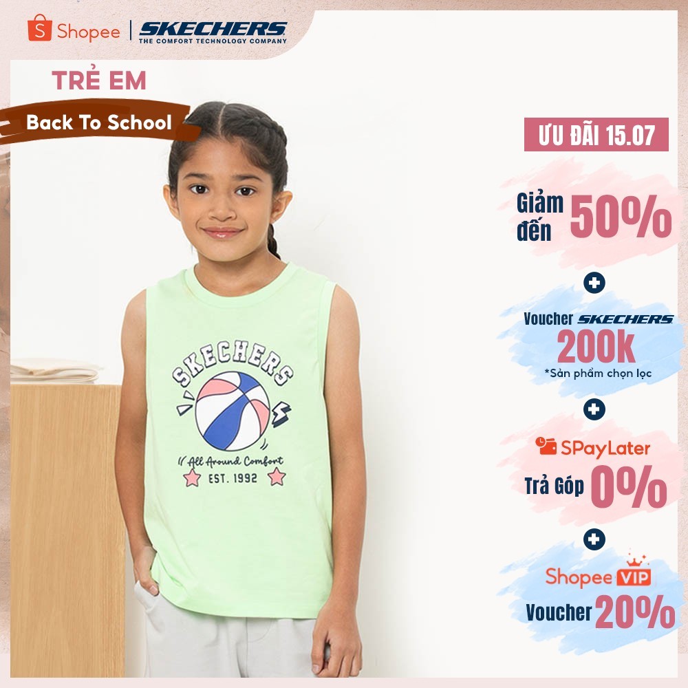 Sports Tank Top Trẻ Em Skechers Basketball Culture Sports Tank Top - SL325K260-04EZ Online Sale