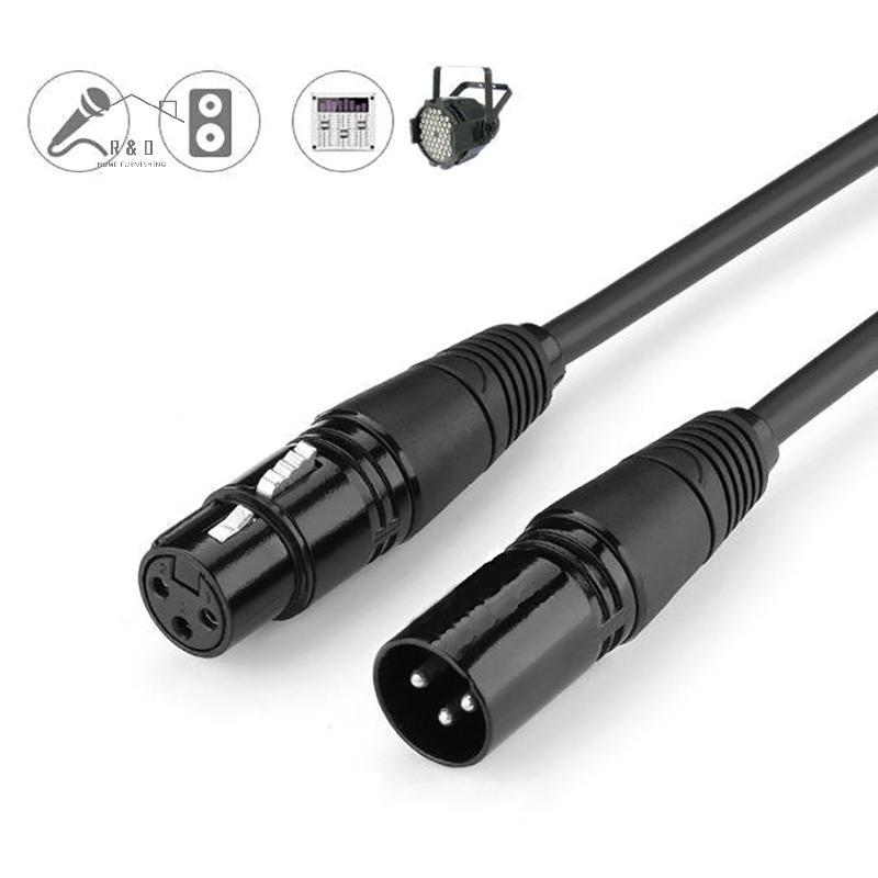 RO > DMX 3-PIN DMX512 Cáp Nam Sang Nữ LED PAR Đèn Sân Khấu DMX Dây Tín Hiệu Dj Thiết Bị DMX512 Dòng 