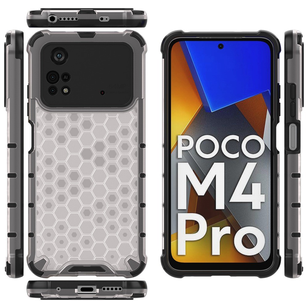 Vỏ Chống Sốc Giáp Cho POCO M4 Pro 4G Ốp điện thoại Hybrid PC Cứng Mềm TPU Trong Suốt