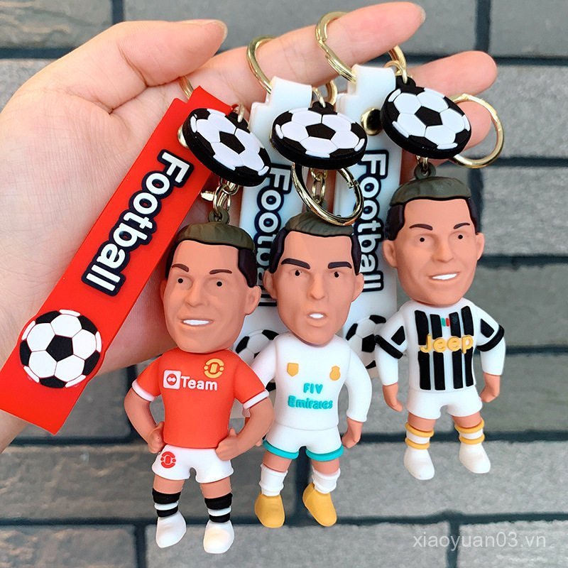 C Rona Móc Khóa Manchester United Royal Polo Ngôi Sao World Cup Mặt Dây Chuyền Túi Ô Tô Mặt Dây Chuy