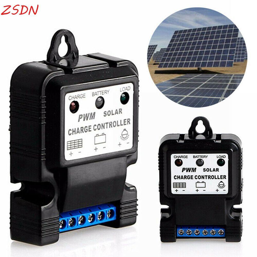 Bộ điều khiển sạc bảng điều khiển năng lượng mặt trời ZSDN 6V 12V 10A Bộ điều chỉnh pin tự động hữu 