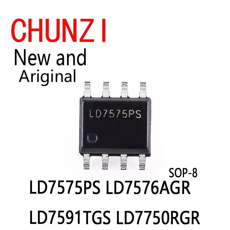 Bộ 5 Mới Và OriginalSMD LD7575 LD7576 LD7591 LD7750 SOP-8 LD7575PS LD7576AGR LD7591TGS LD7750RGR IC 