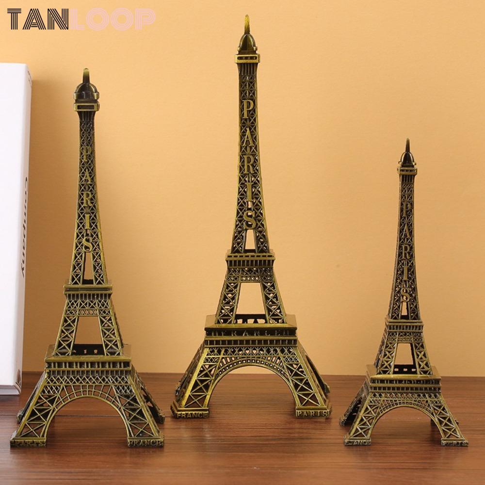Tượng tháp Eiffel TANLOOP, 7 kích cỡ Mô hình tháp Eiffel thiết kế tinh tế, Đồng chất lượng cao kèm h