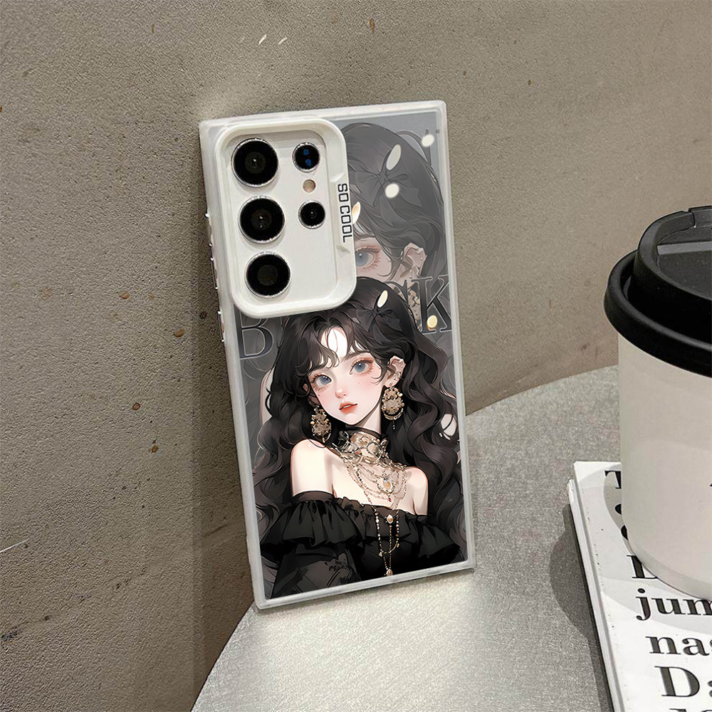 Ốp Lưng Samsung Cô Gái Blackpink IMD Nhám Màu,Bảo Vệ Camera Cho Samsung S25 Ultra,A56,A07,A03s,15 Pr